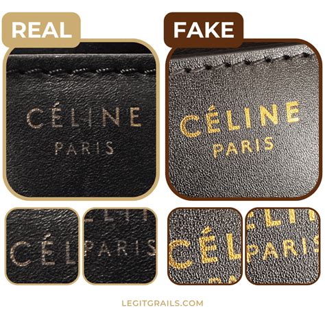 fake celine|10 WAYS TO TELL IF YOUR CÉLINE IS FAKE (REAL VS. FAKE .